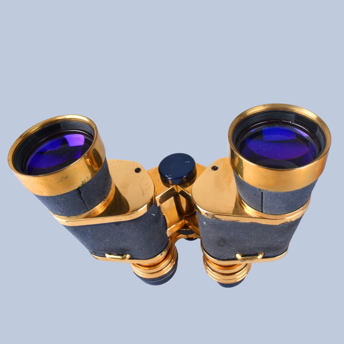 Vintage English Gilt Brass Binoculars