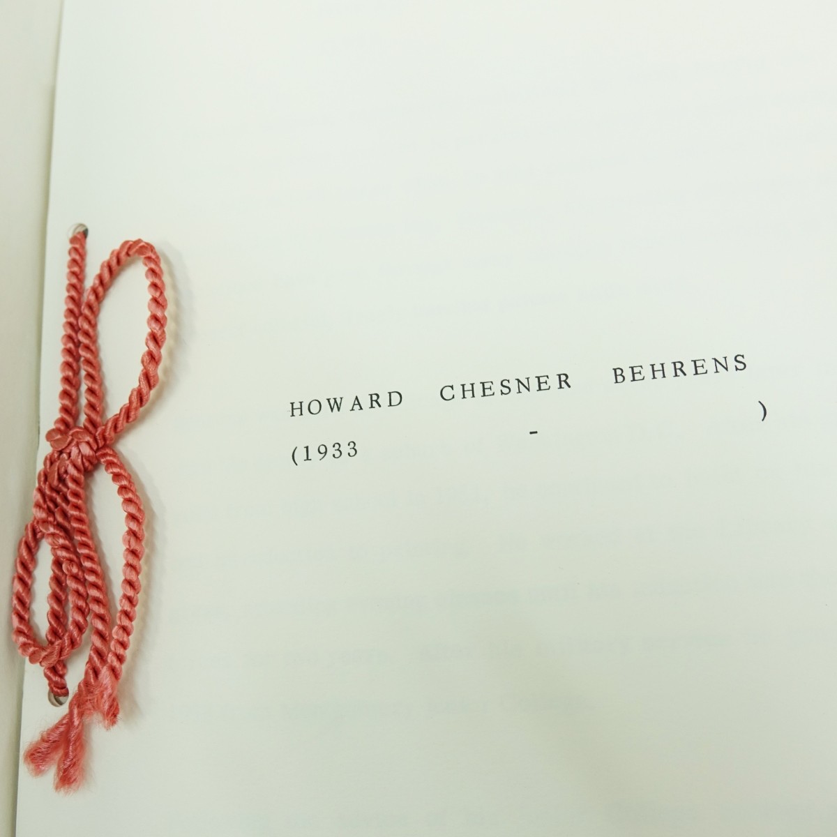 Howard Chesner Behrens (1933-2014) O/C