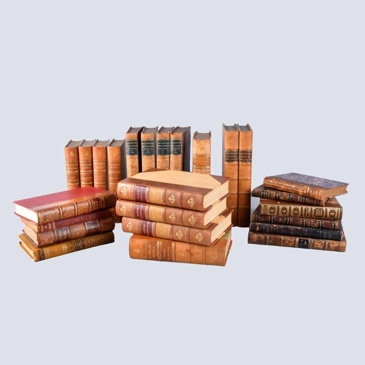 Collection Of Leather Bound Books