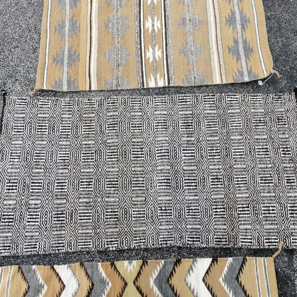 Three Navajo Saddle Blankets