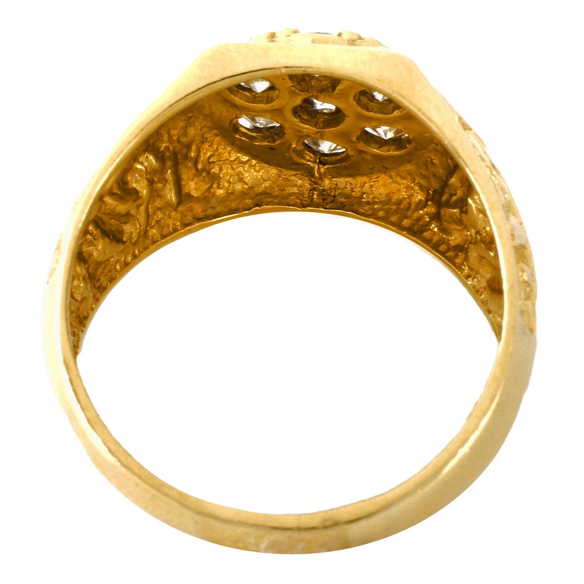 Man's Diamond and 14K Gold Ring