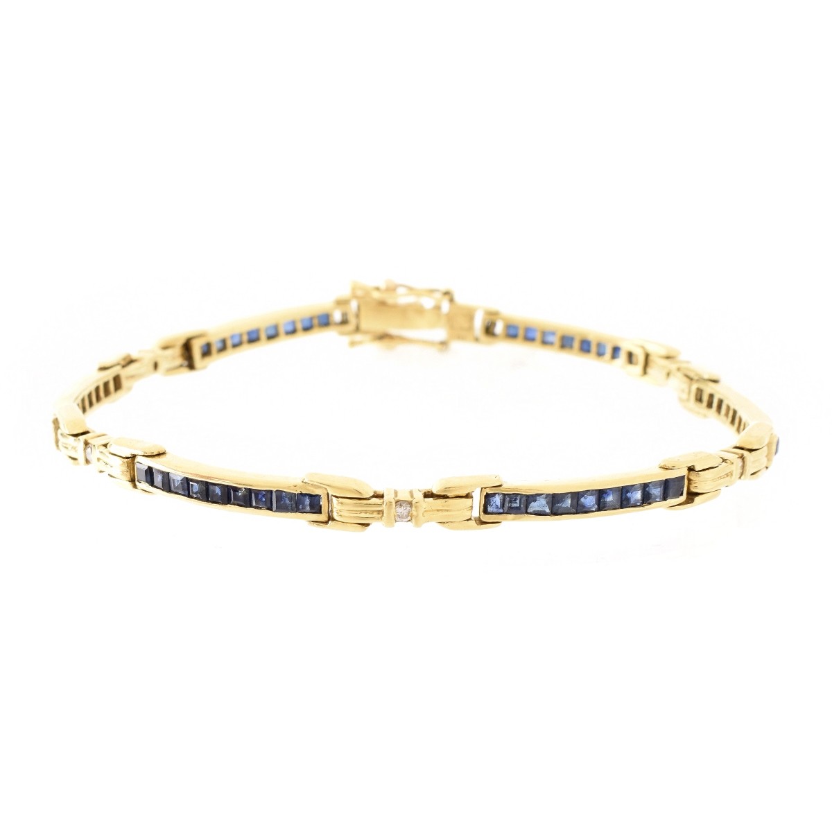 Vintage Sapphire, Diamond and 18K Bracelet