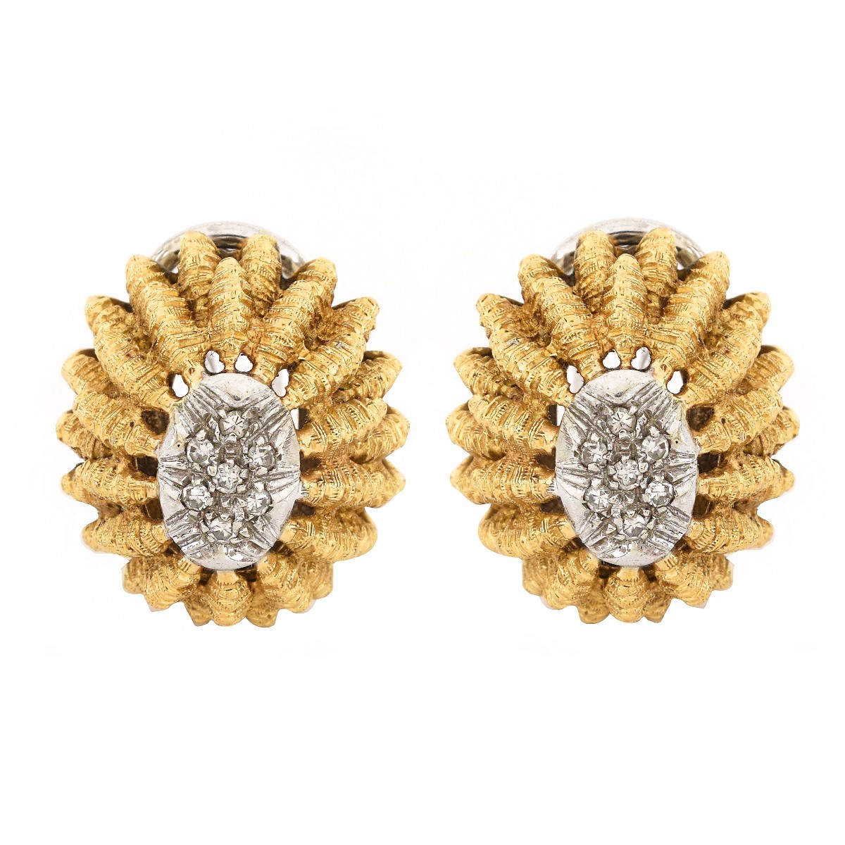 Delicate 18K and Diamond Earrings