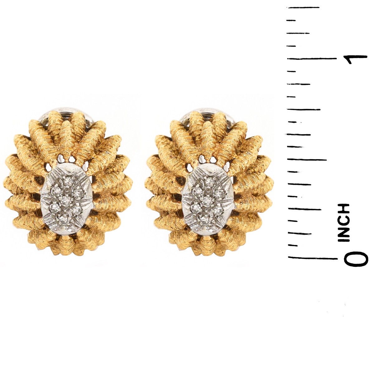 Delicate 18K and Diamond Earrings