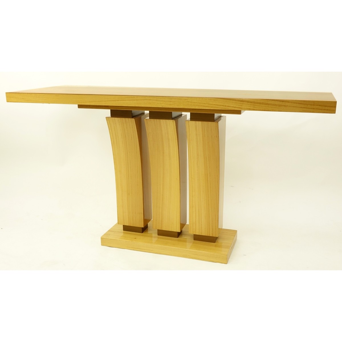 Art Deco Style Satinwood Console Table.