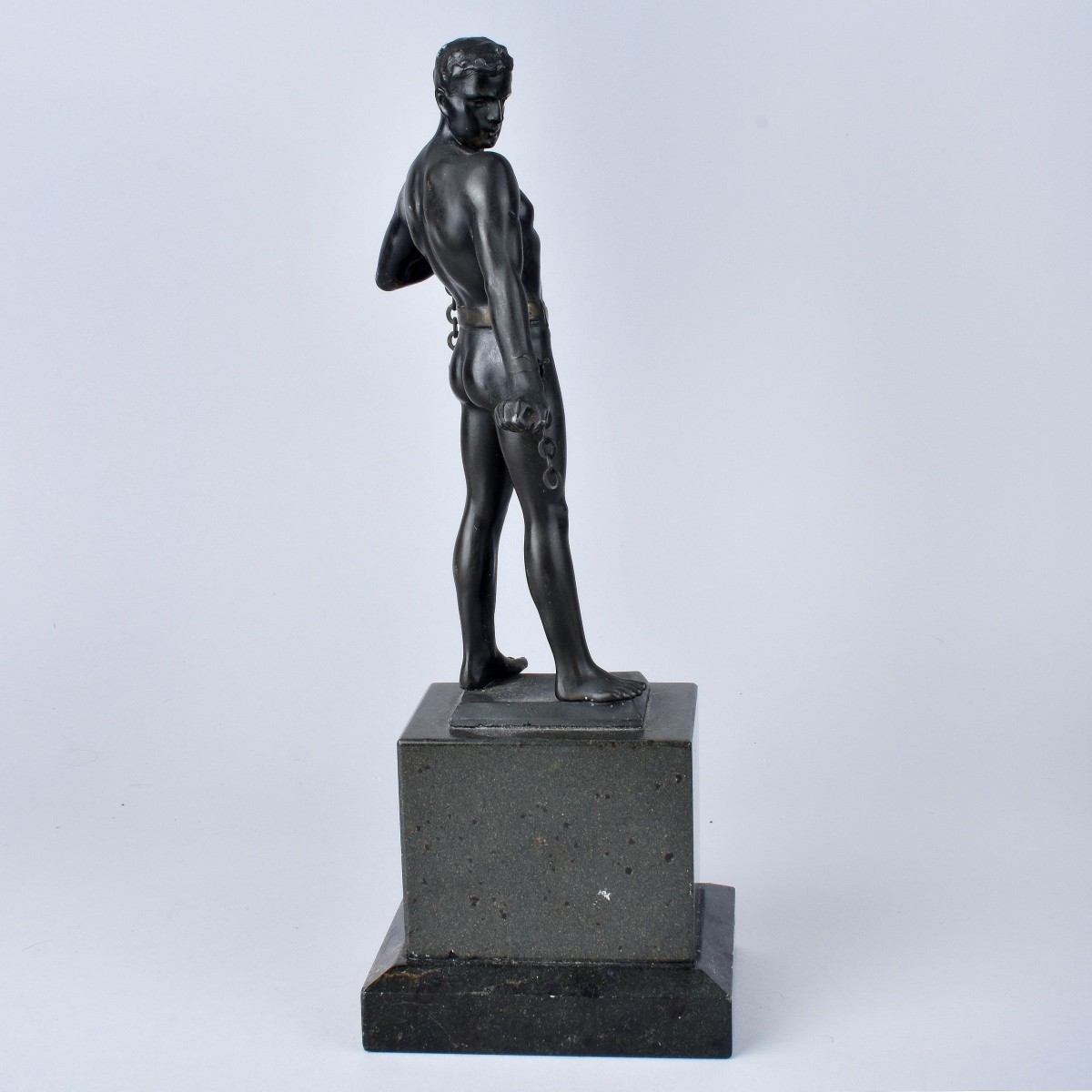 European Bronze Sculpture on Marble Base