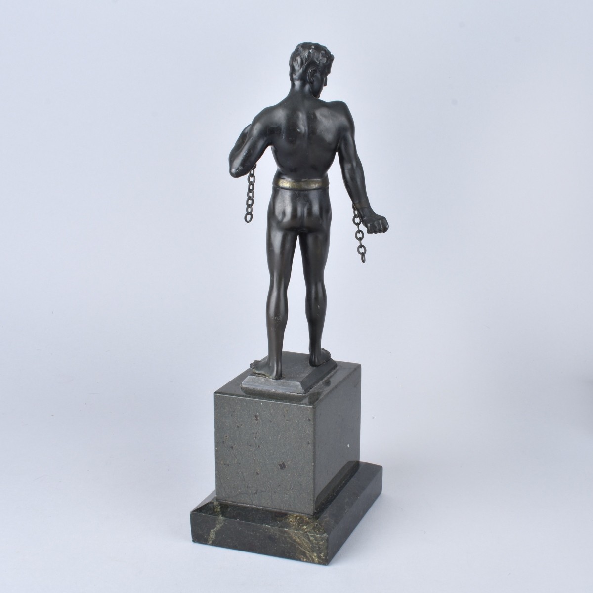 European Bronze Sculpture on Marble Base