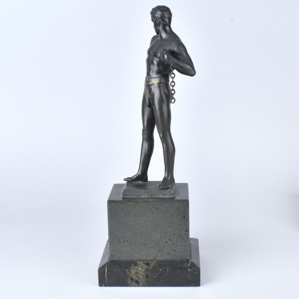 European Bronze Sculpture on Marble Base