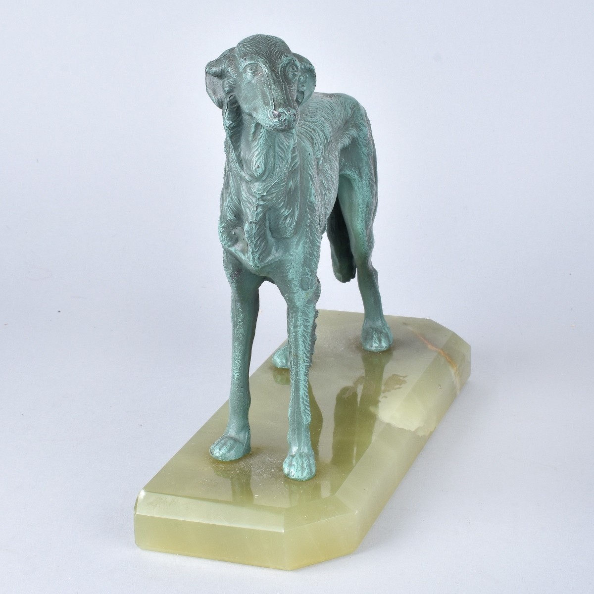 Art Deco Bronze Sculpture on Onyx Base