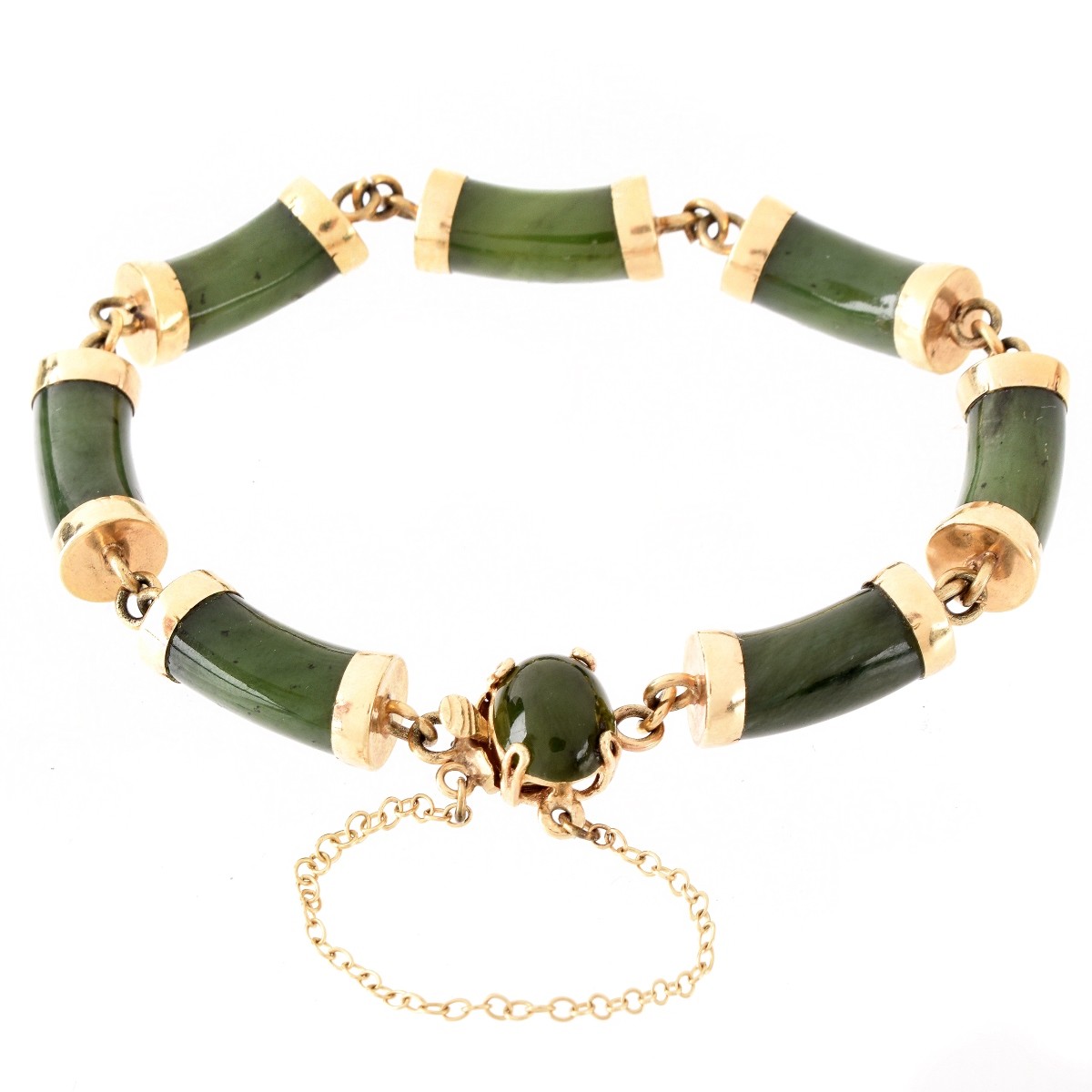 Vintage Jade and 14K Bracelet