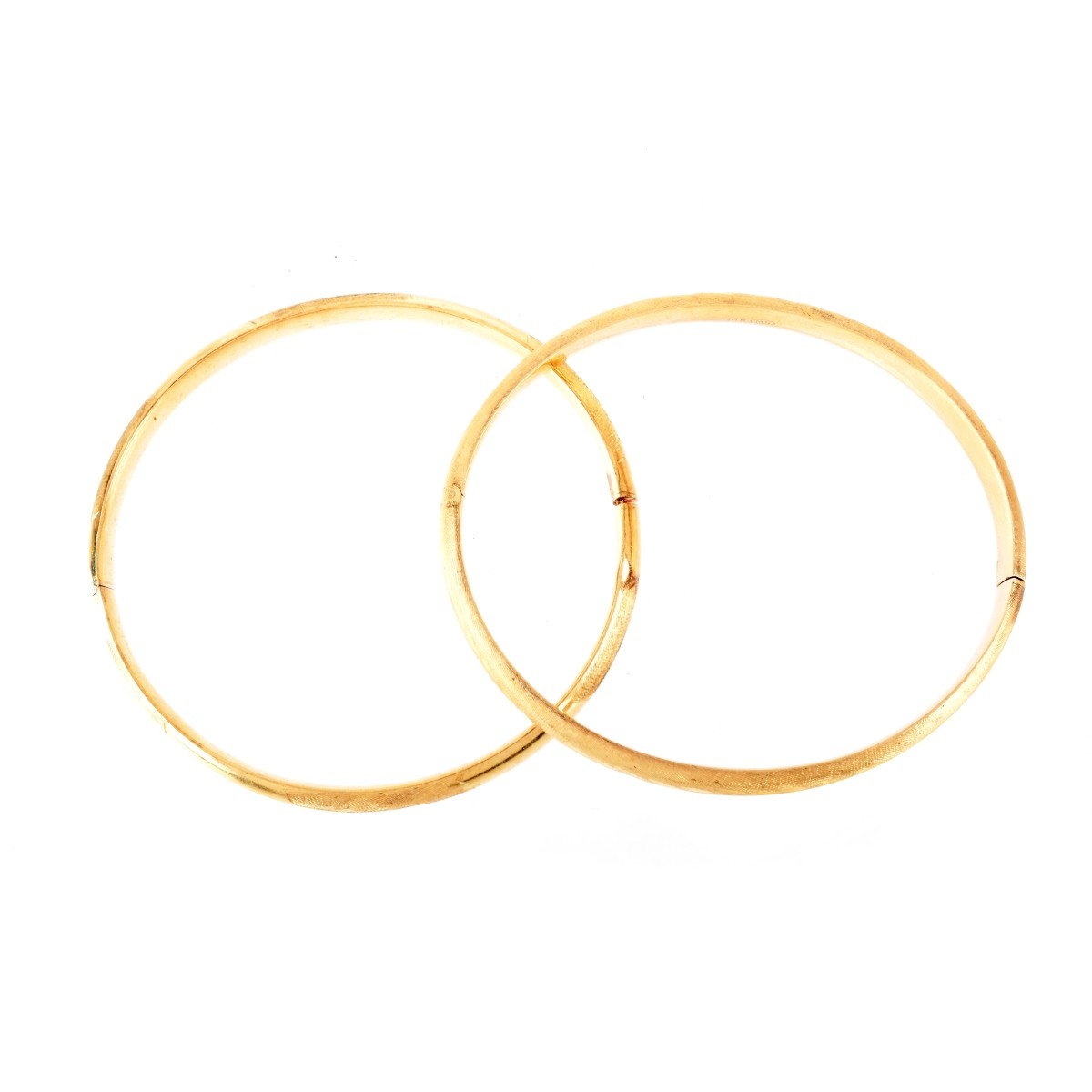 Two Vintage 14K Bangles