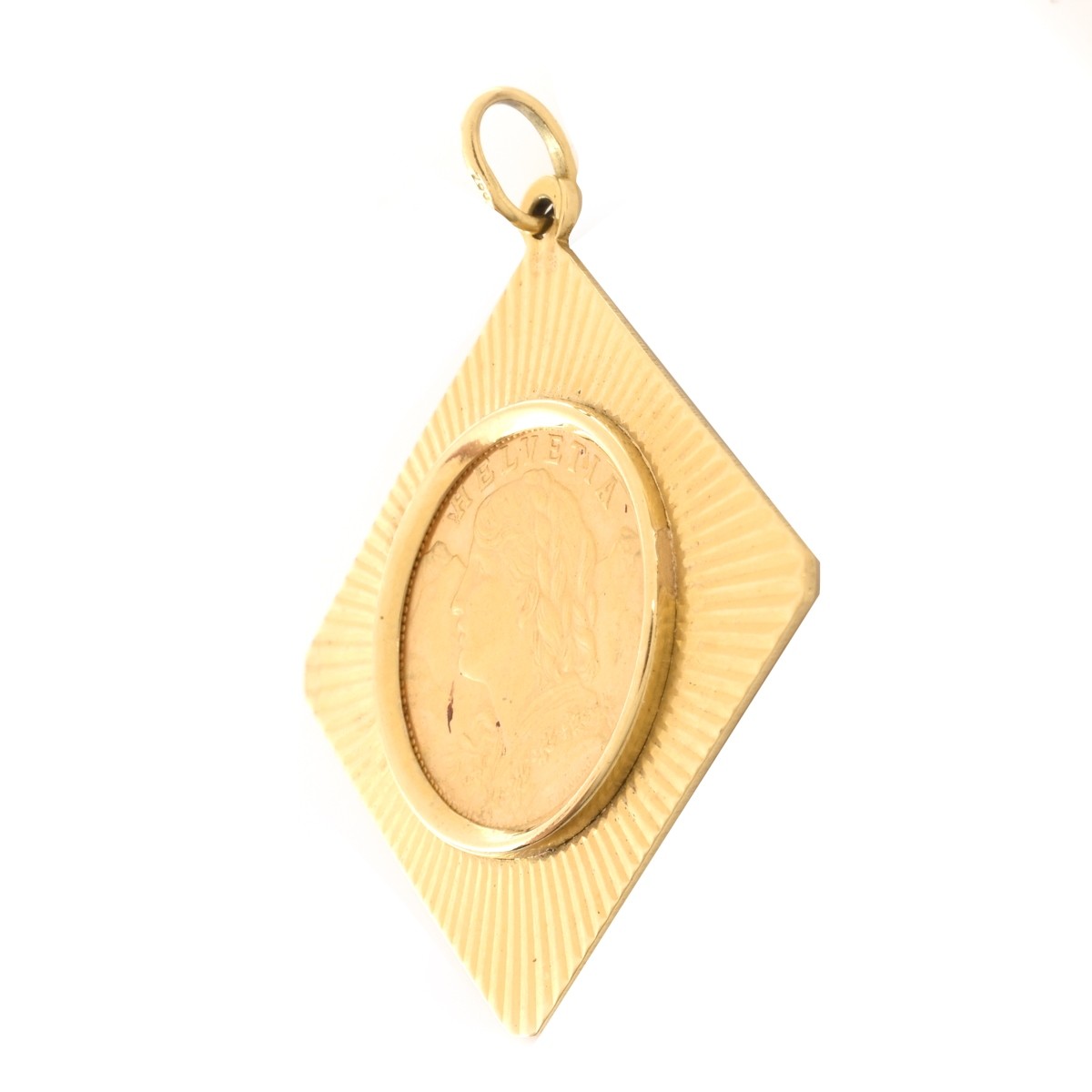 1935 Swiss Gold Coin Pendant