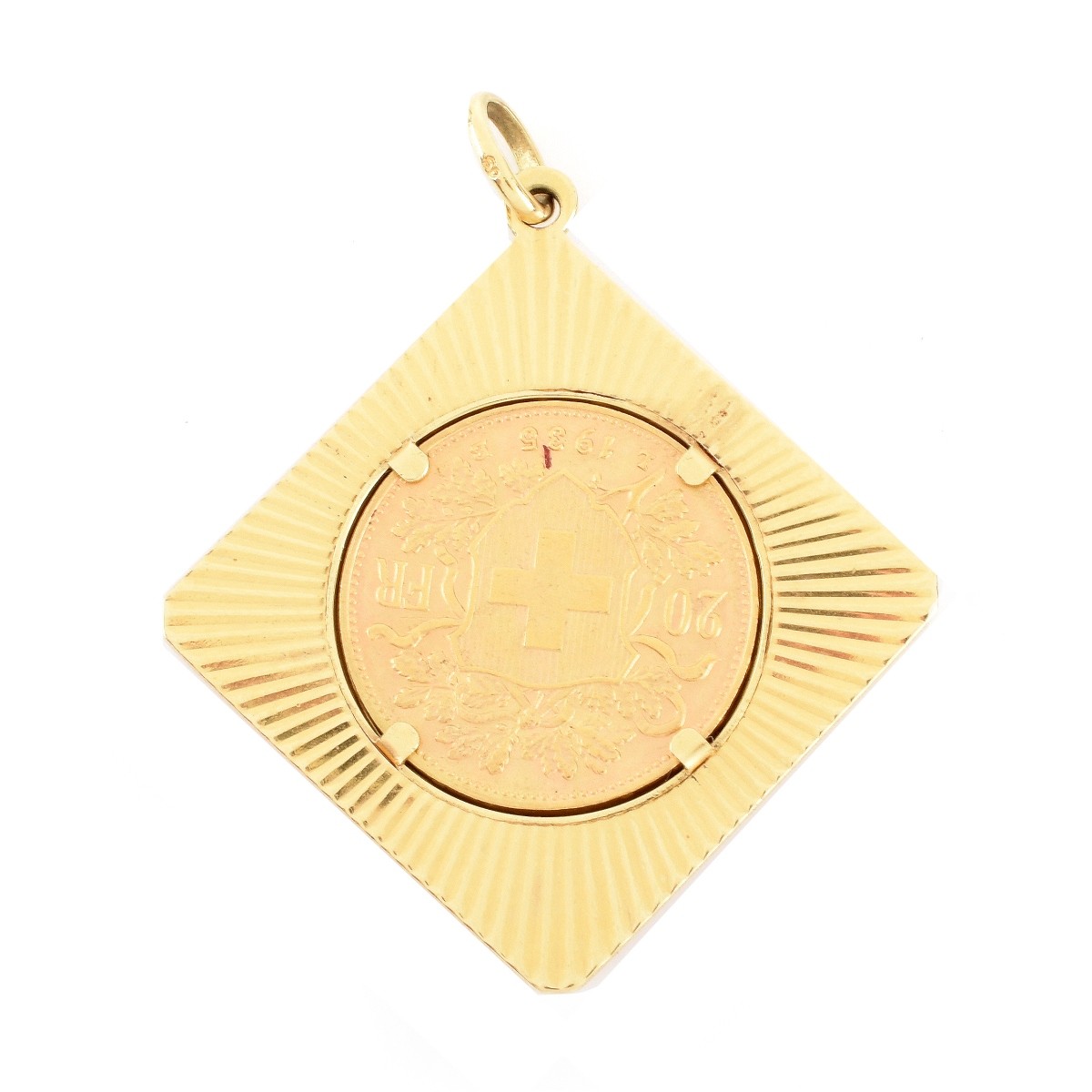 1935 Swiss Gold Coin Pendant