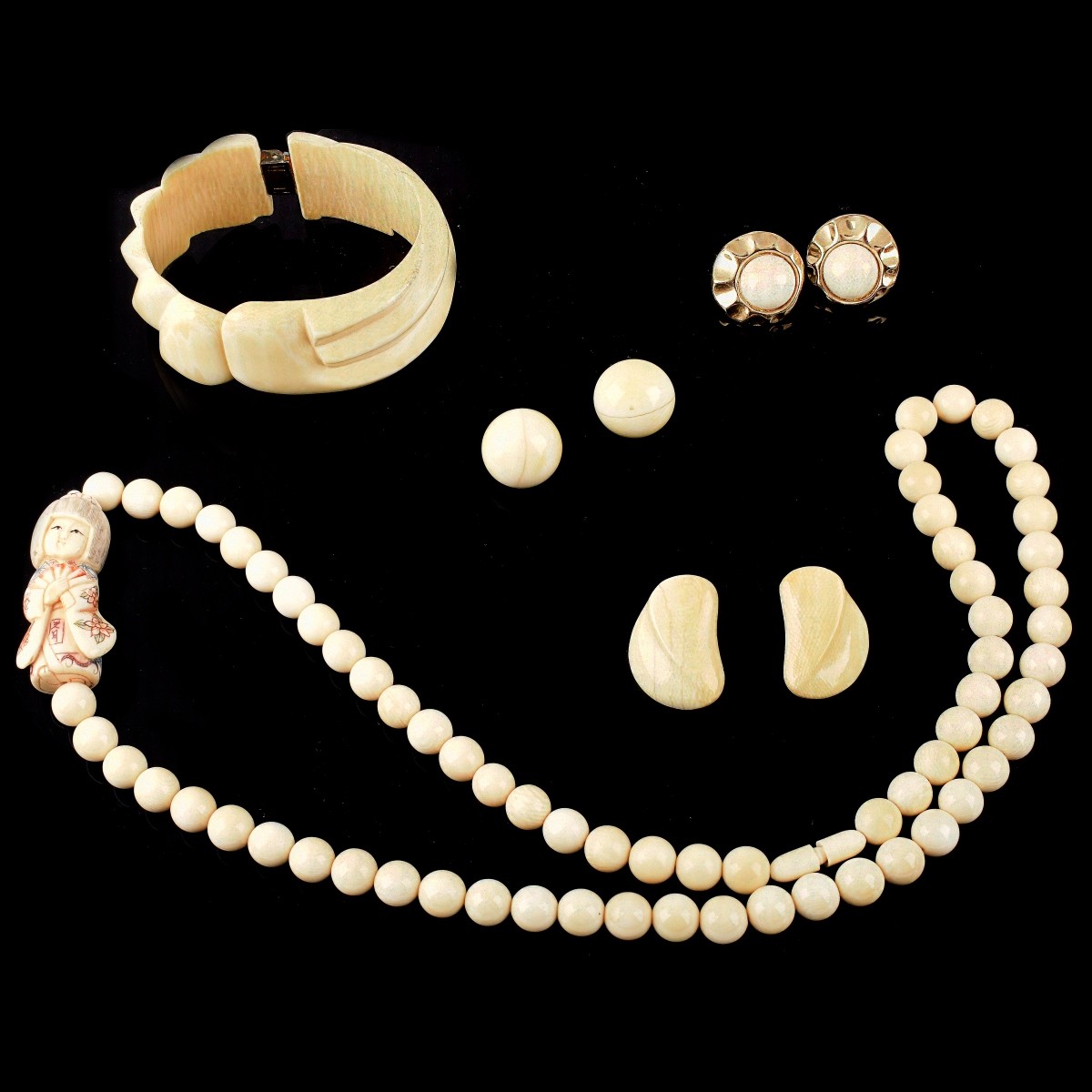 Vintage Ivory Jewelry Collection