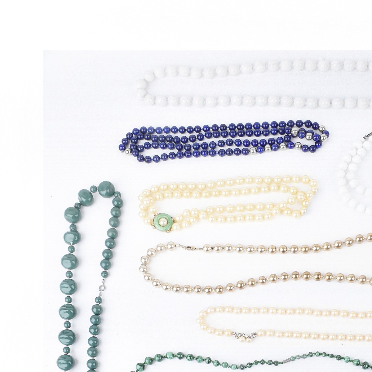 Eleven Costume Jewelry Bead Necklaces