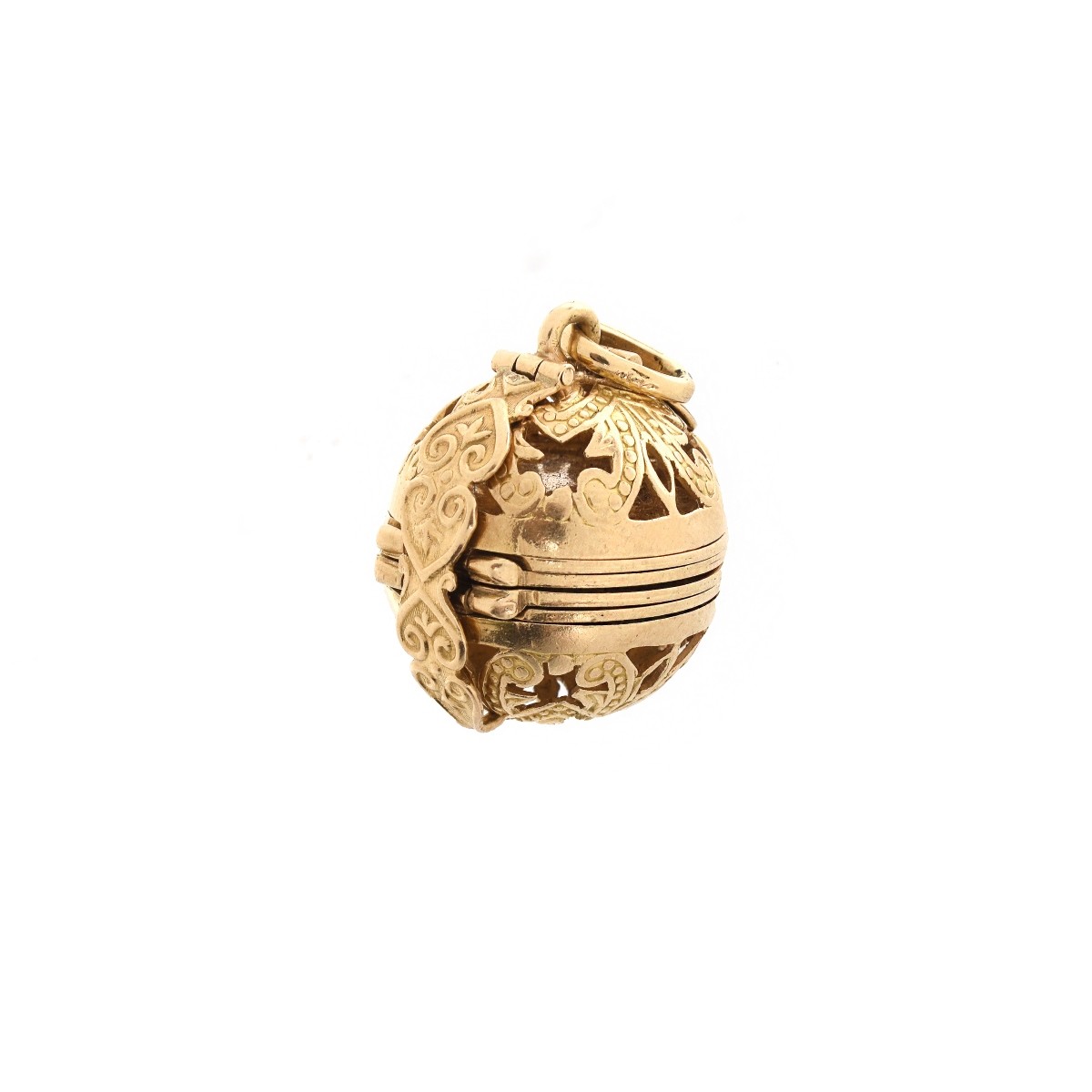 Vintage 18K Folding Ball Locket