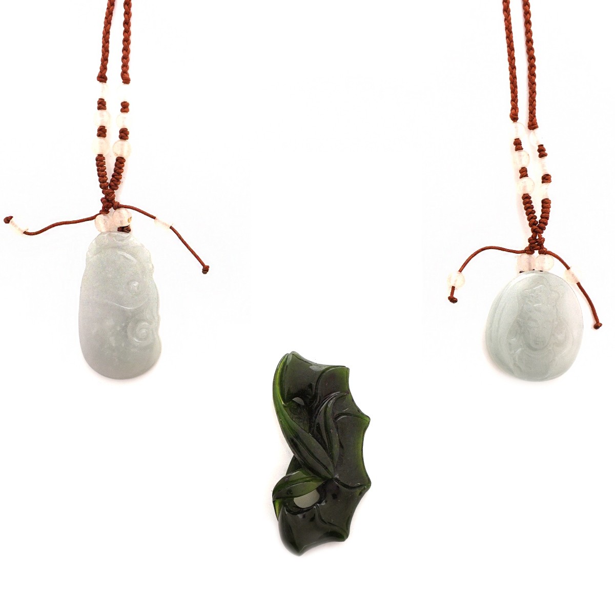 Three Hardstone Pendants