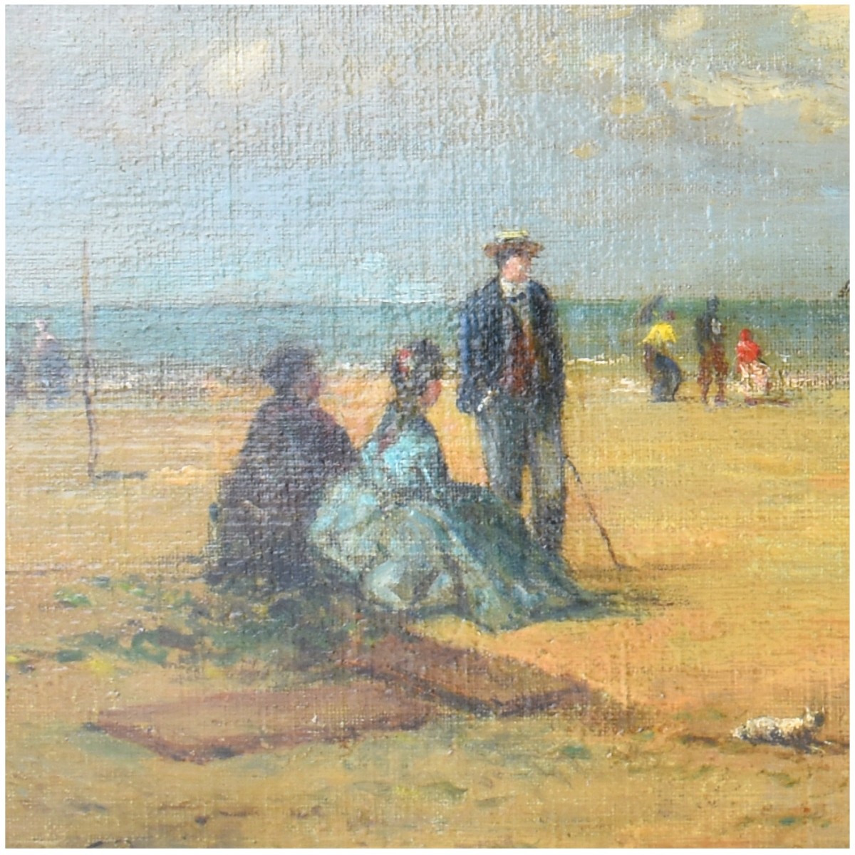 Eugène Boudin (FR. 1824-1898) O/C Beach Trouville