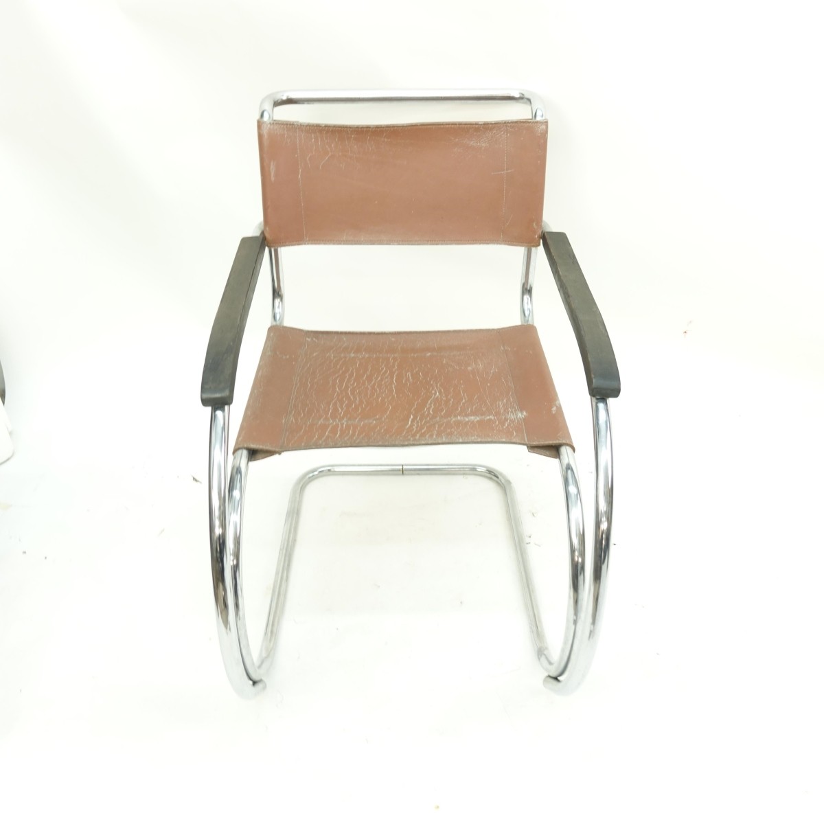 Knoll Leather & Chrome Mies van der Rohe Chair