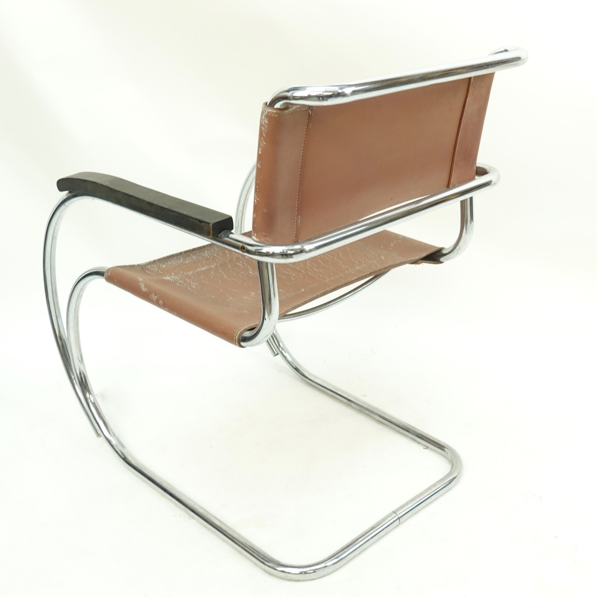 Knoll Leather & Chrome Mies van der Rohe Chair