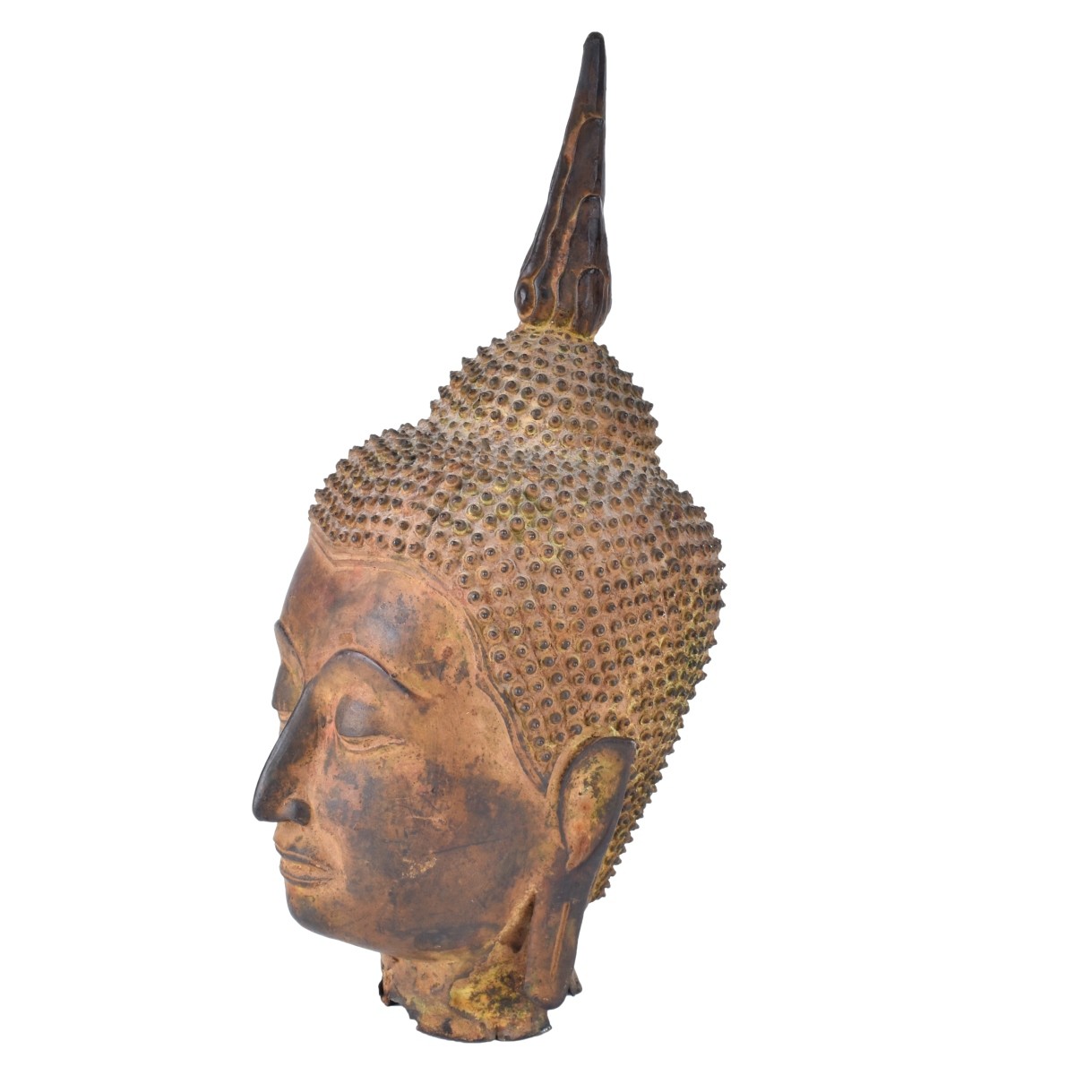 Thai Bronze Buddha Head