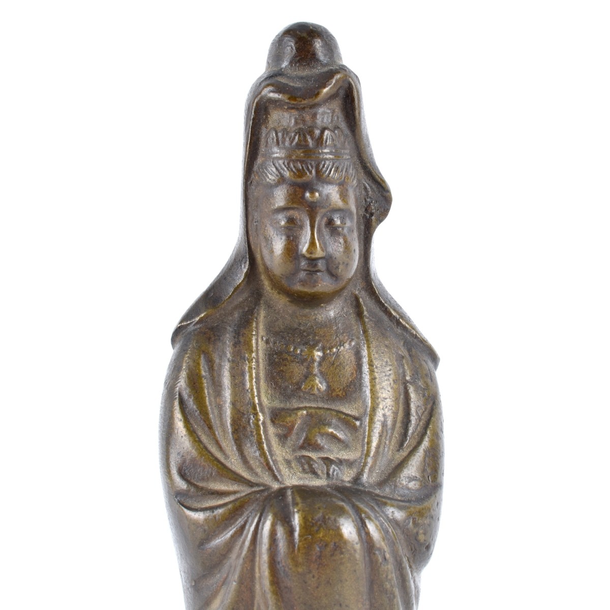 Chinese Bronze Guanyin Figurine