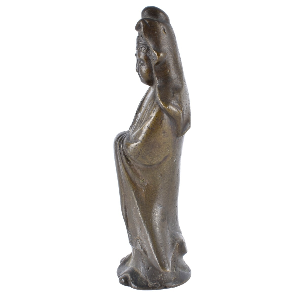 Chinese Bronze Guanyin Figurine