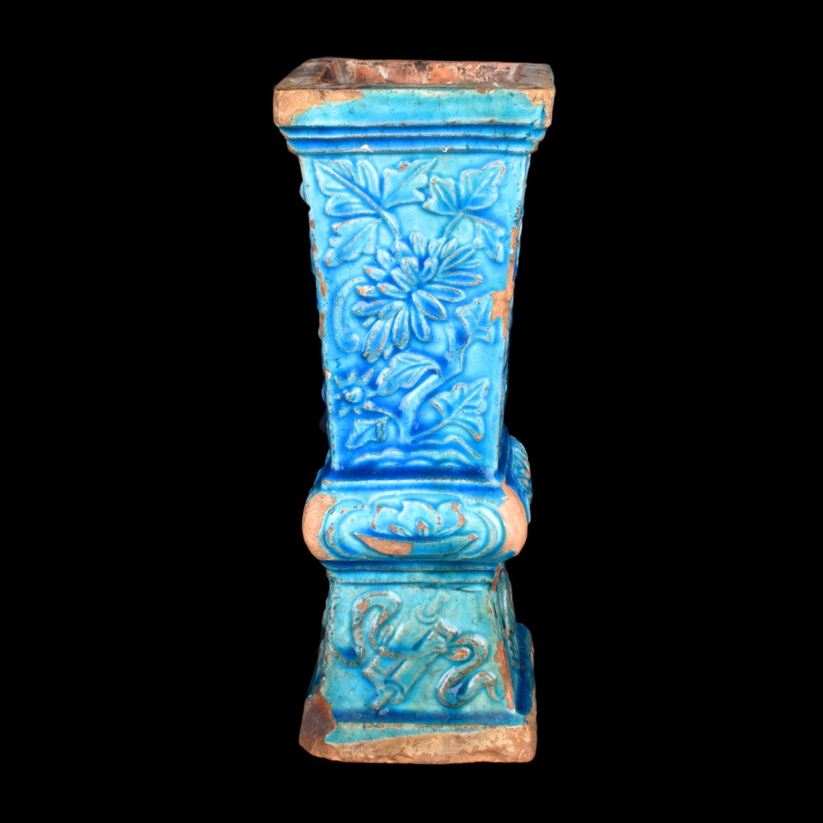 Pair Chinese Turquoise Glazed Vases