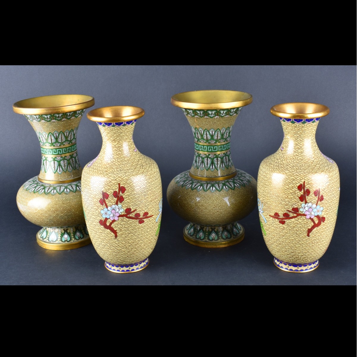 Four Chinese Cloisonne Vases