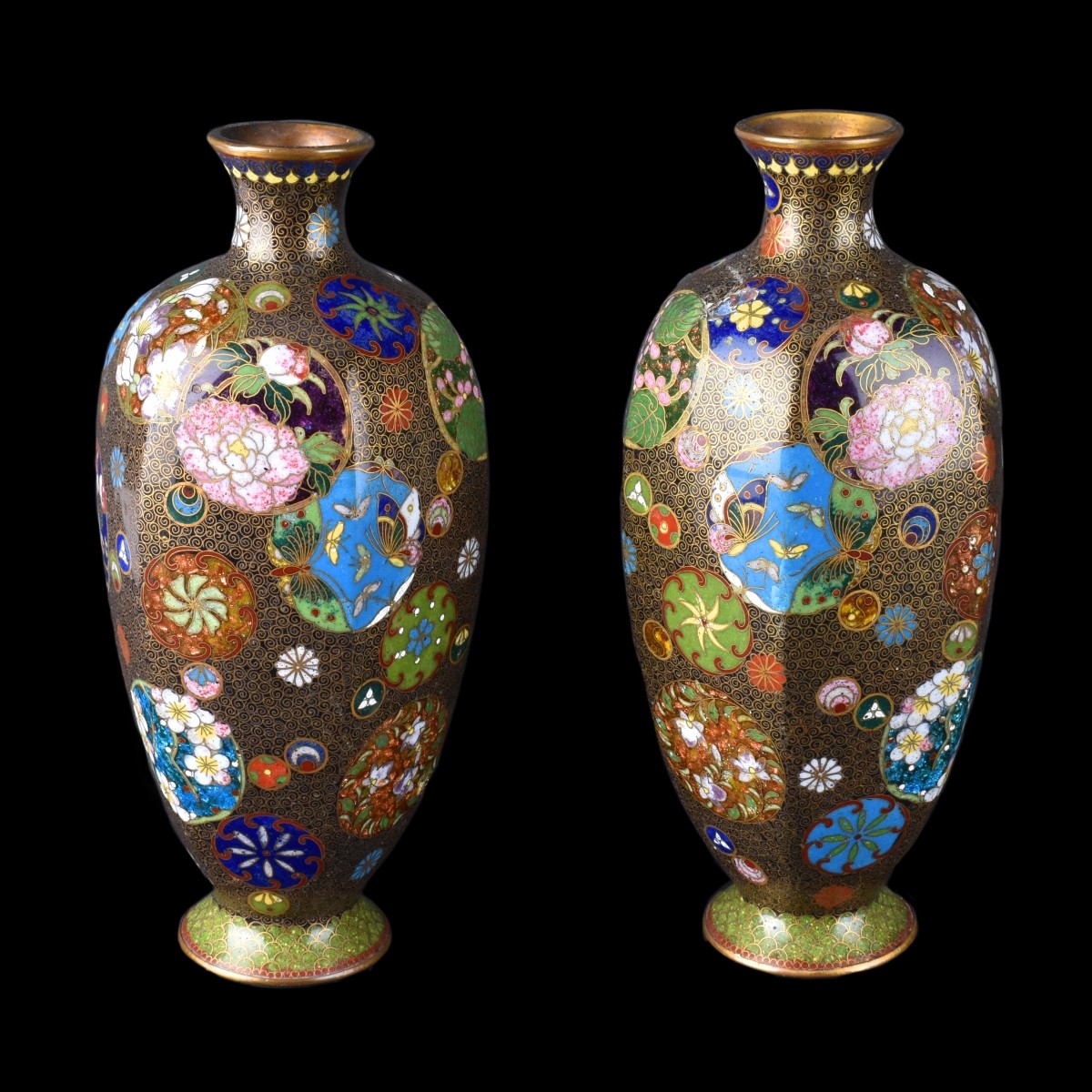 Japanese Cloisonne Vases