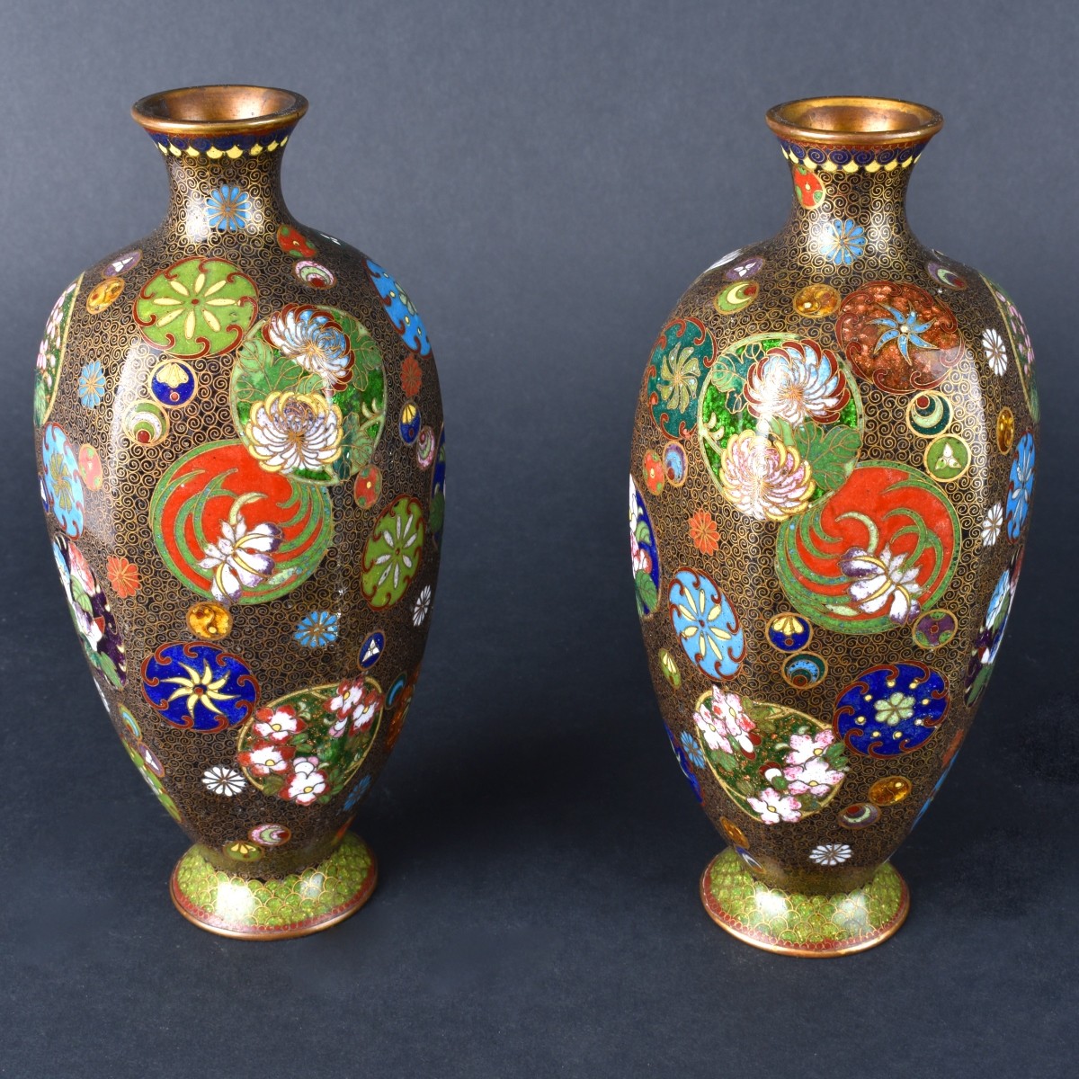 Japanese Cloisonne Vases