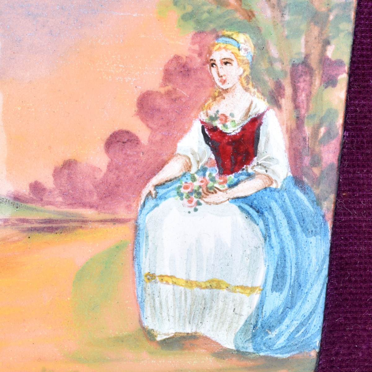 European School Enamel Miniature Portrait