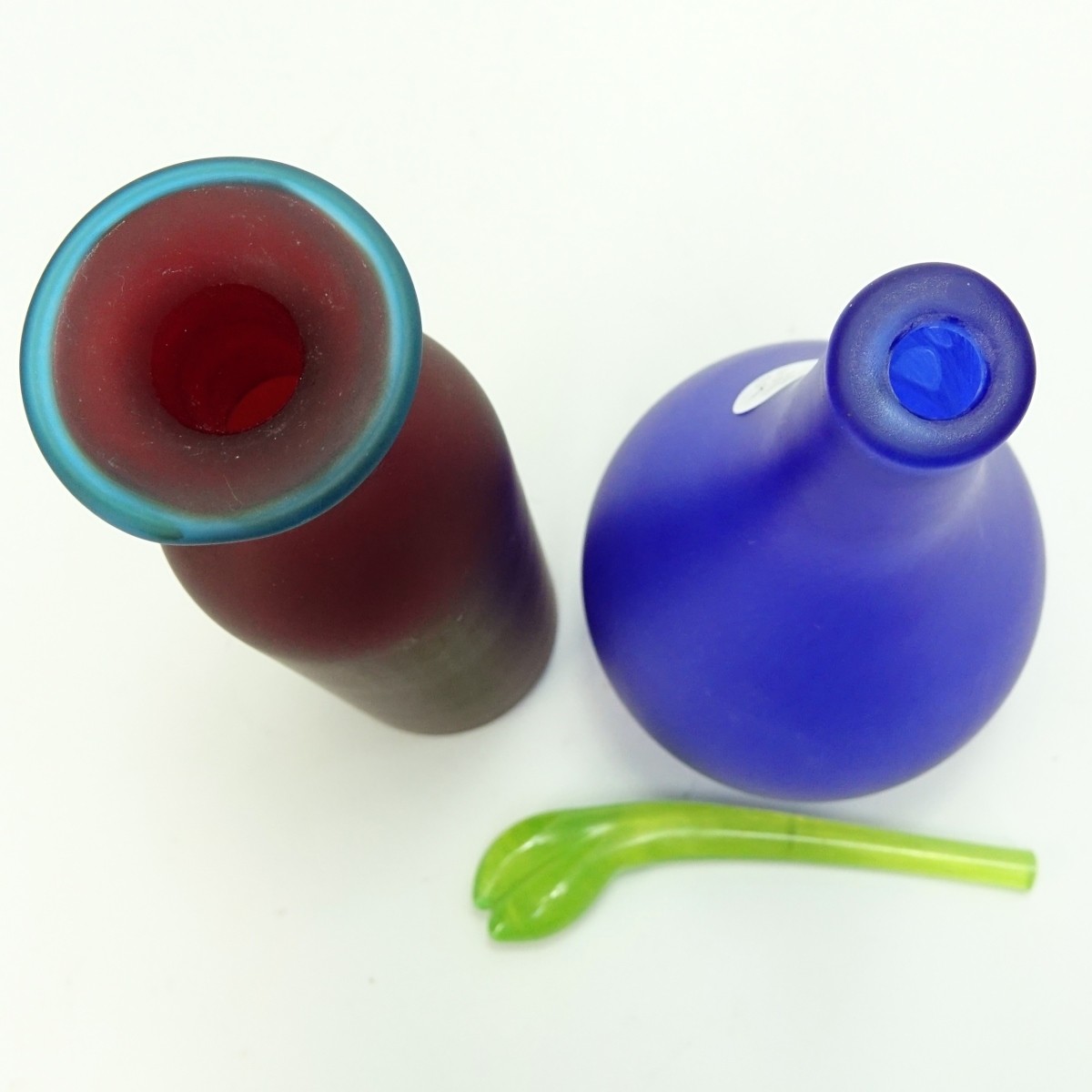 Grouping of Two (2) Art Glass Vases