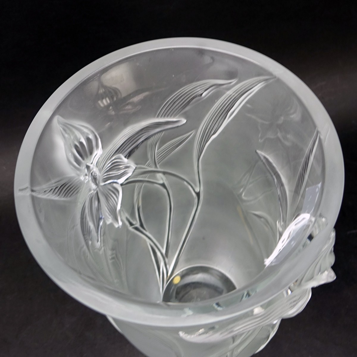 Lalique Iris Crystal Vase