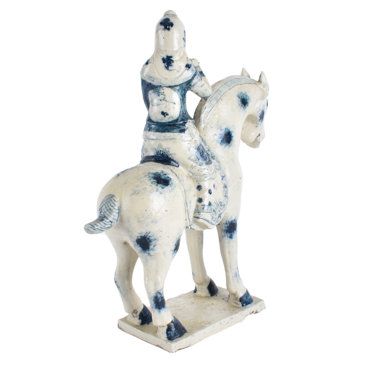 Chinese Female Rider on Horseback Figurine