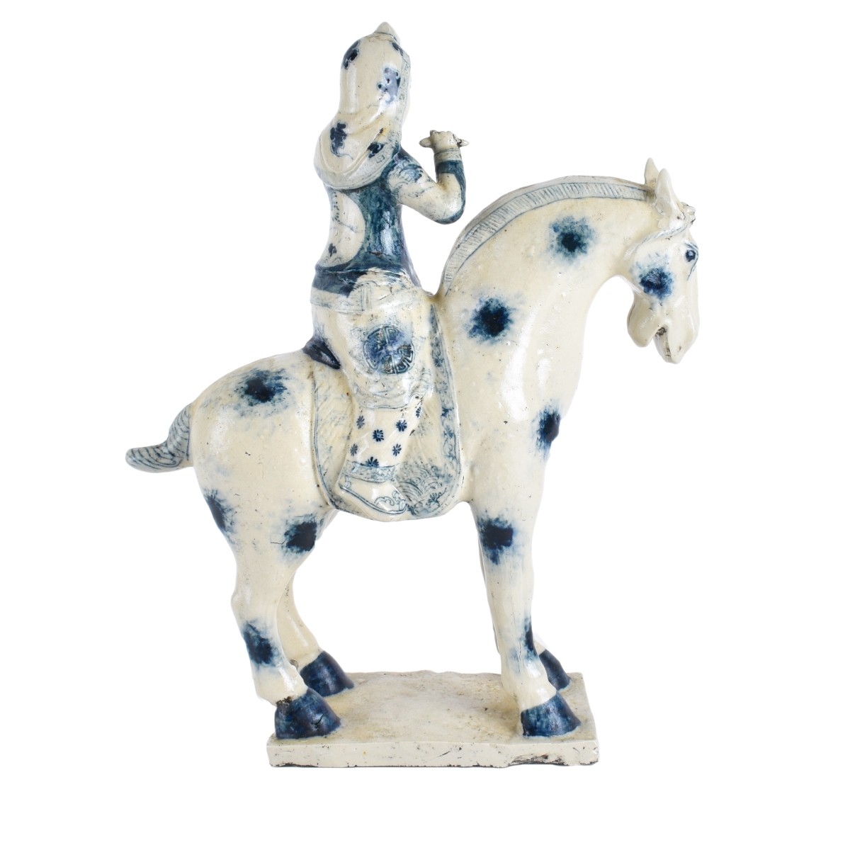 Chinese Female Rider on Horseback Figurine