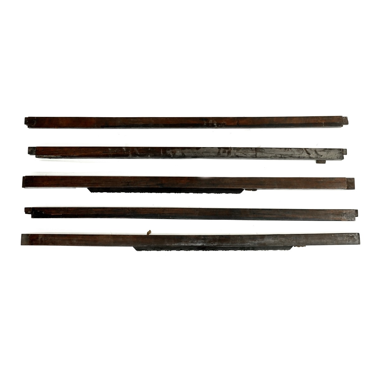 Five Chinese Hardwood/MOP Fragments