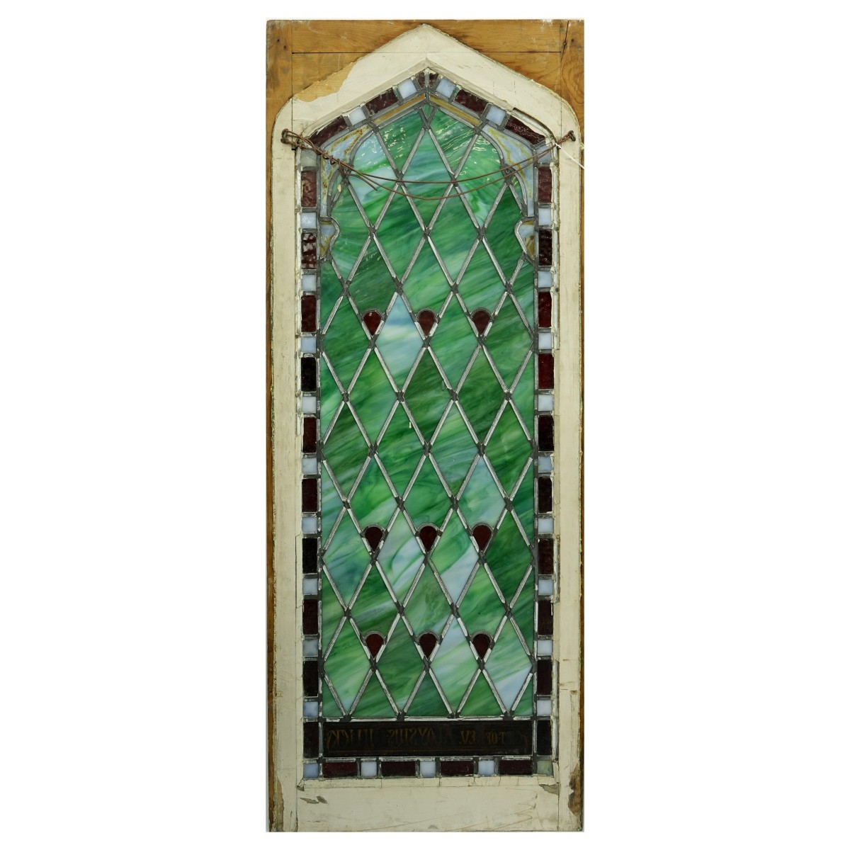 19th C. Leaded and Stained Glass Window