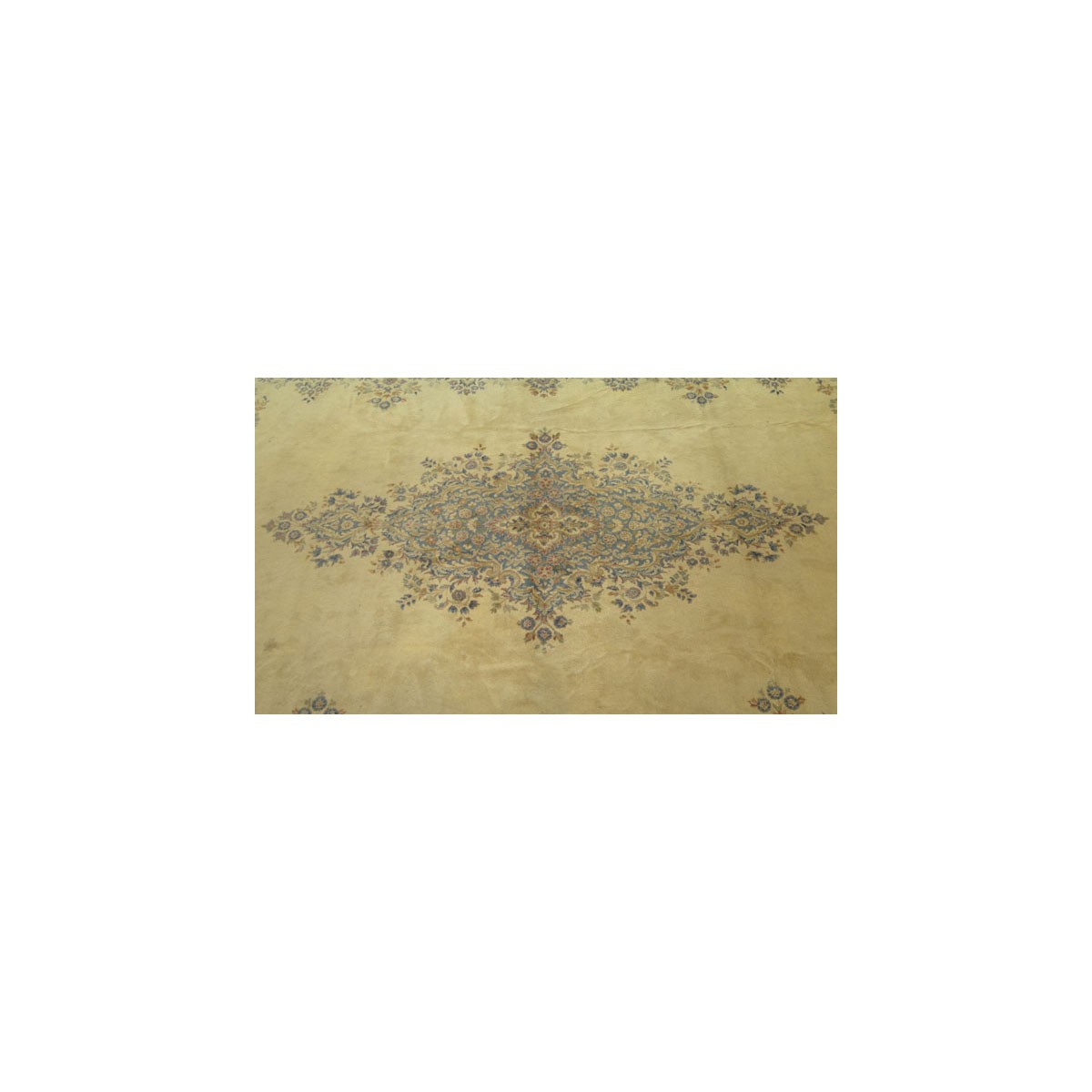 Semi Antique Persian Kerman Carpet