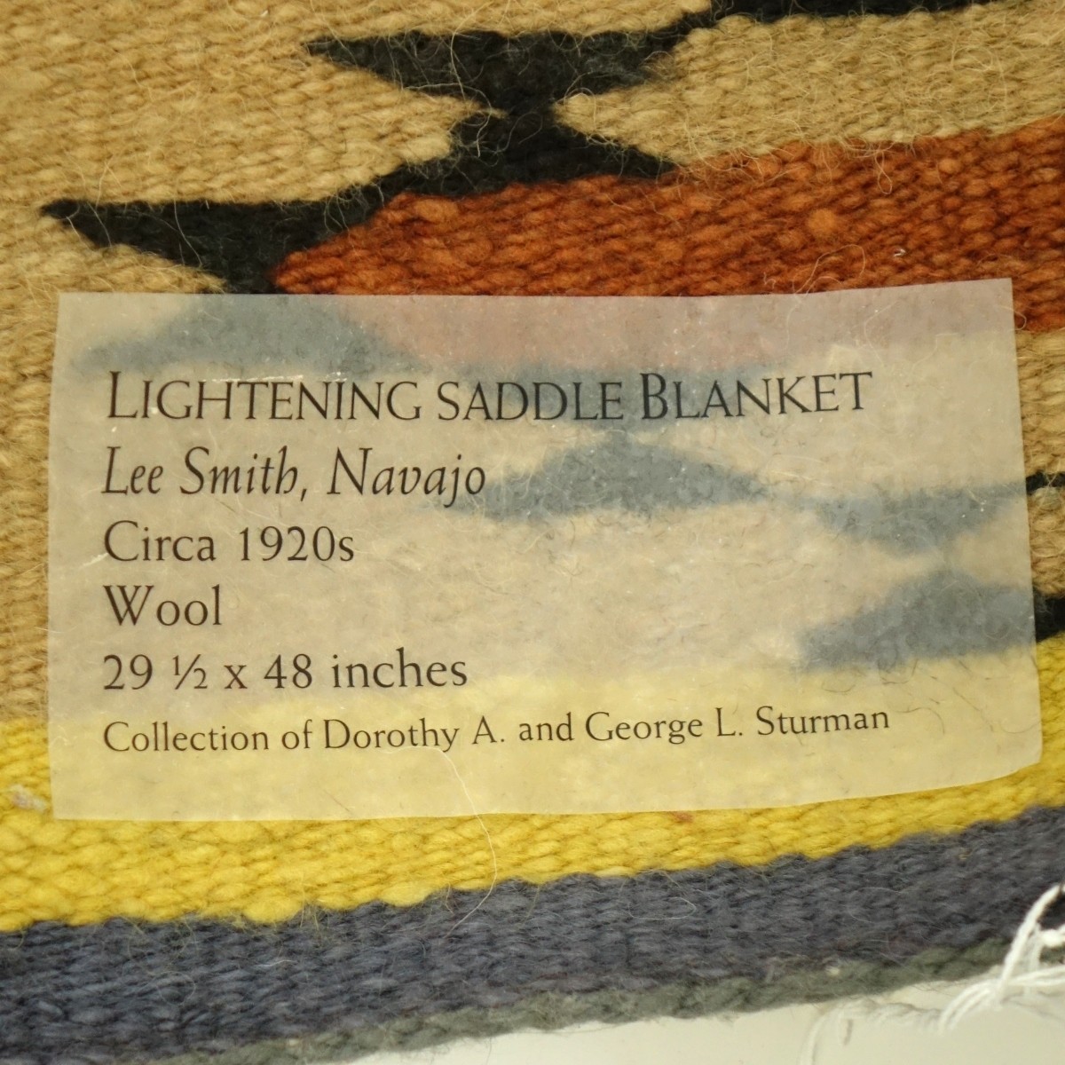 Two Navajo Saddle Blankets