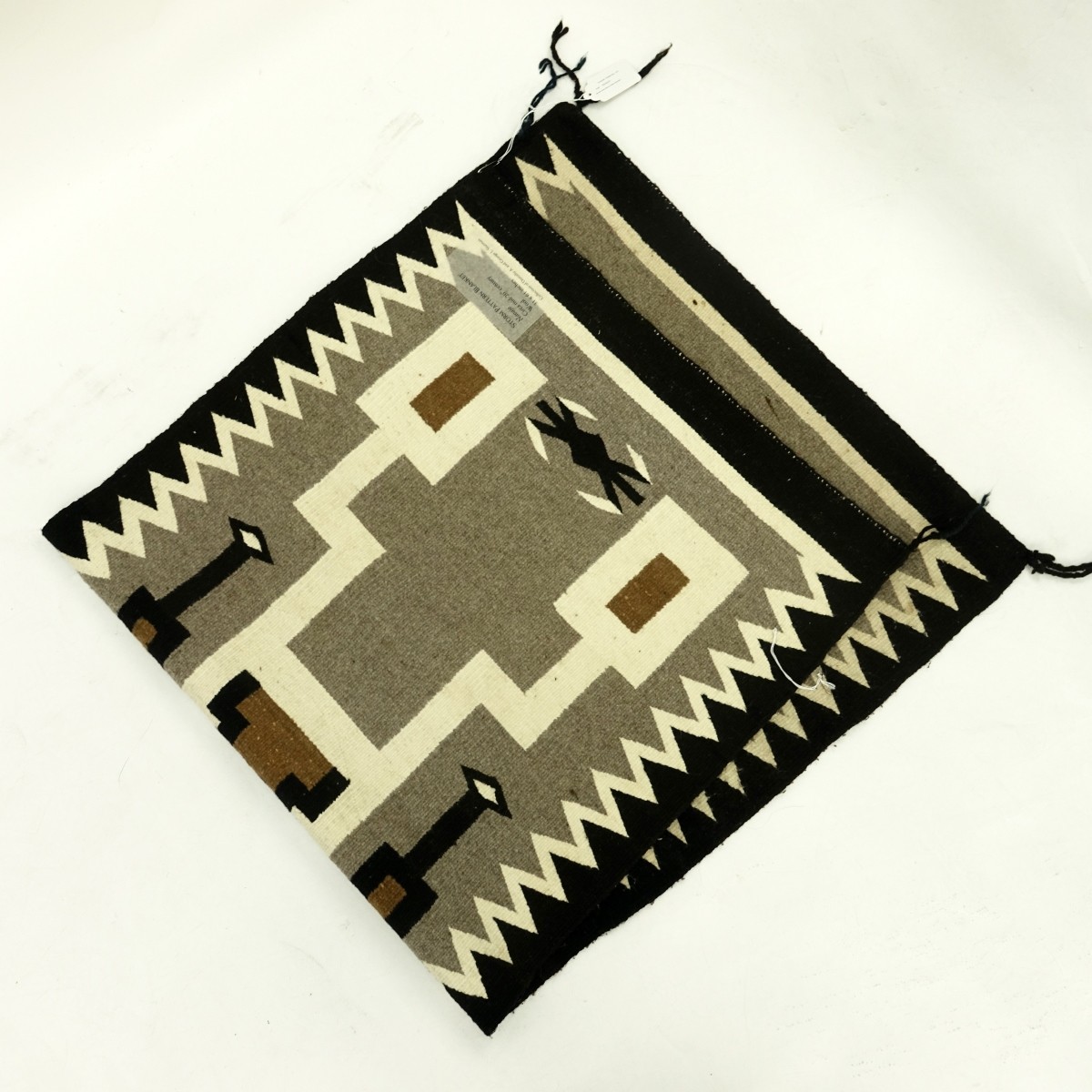 Navajo Wool Storm Pattern Blanket