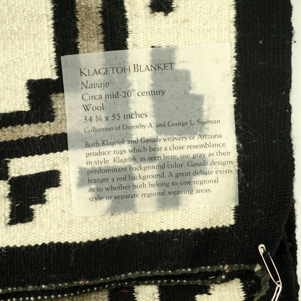 Navajo Wool Klagetoh Blanket