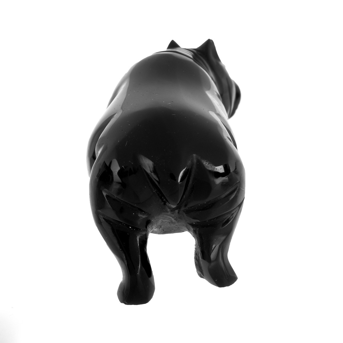 Russian Carved Obsidian Hippo