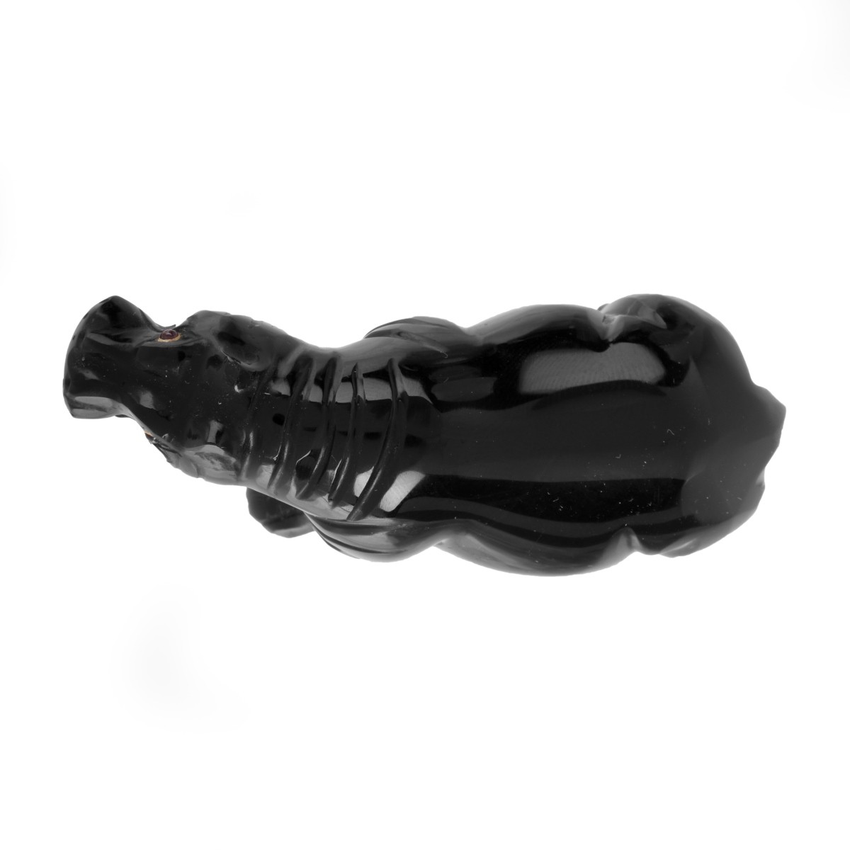 Russian Carved Obsidian Hippo