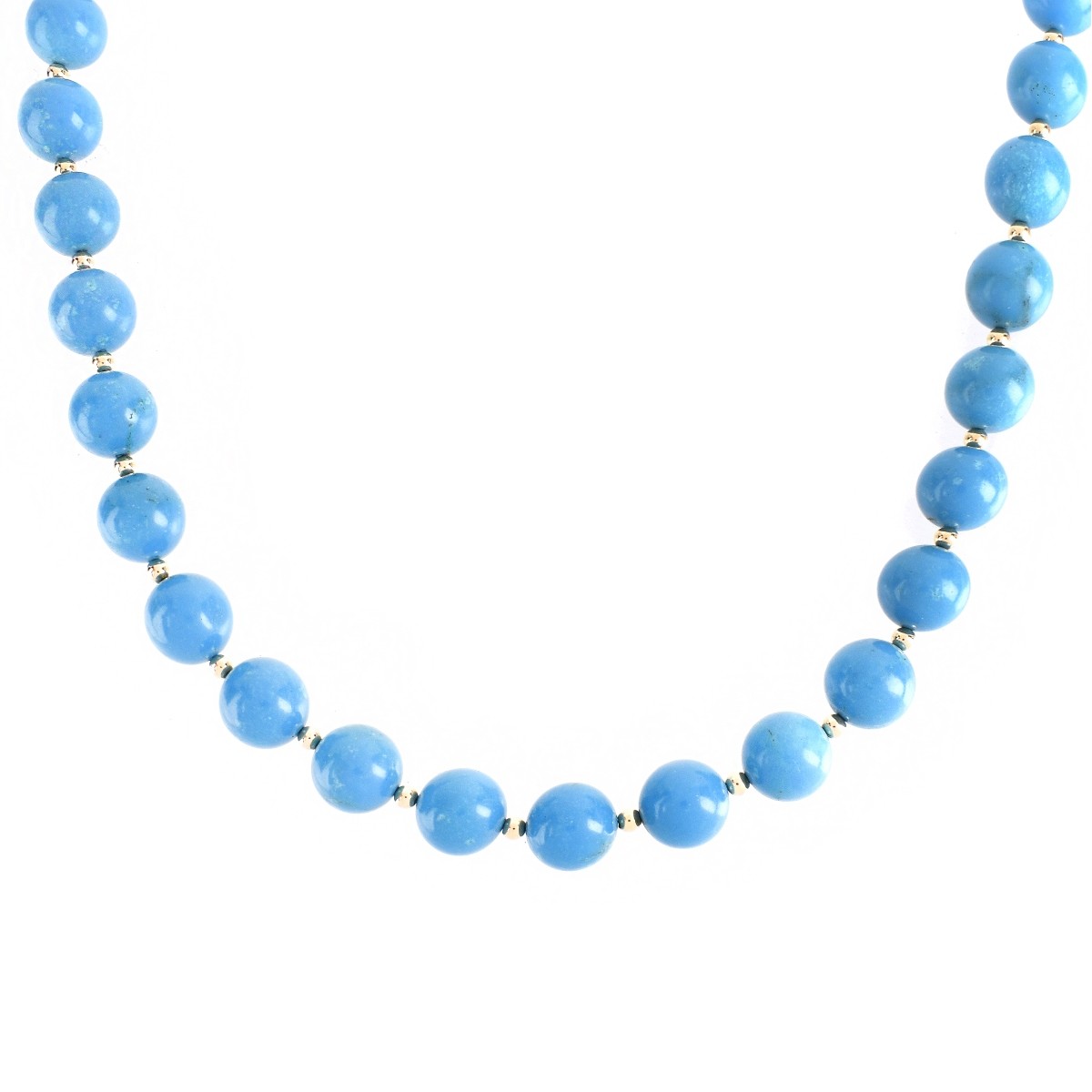 Turquoise and 14K Necklace