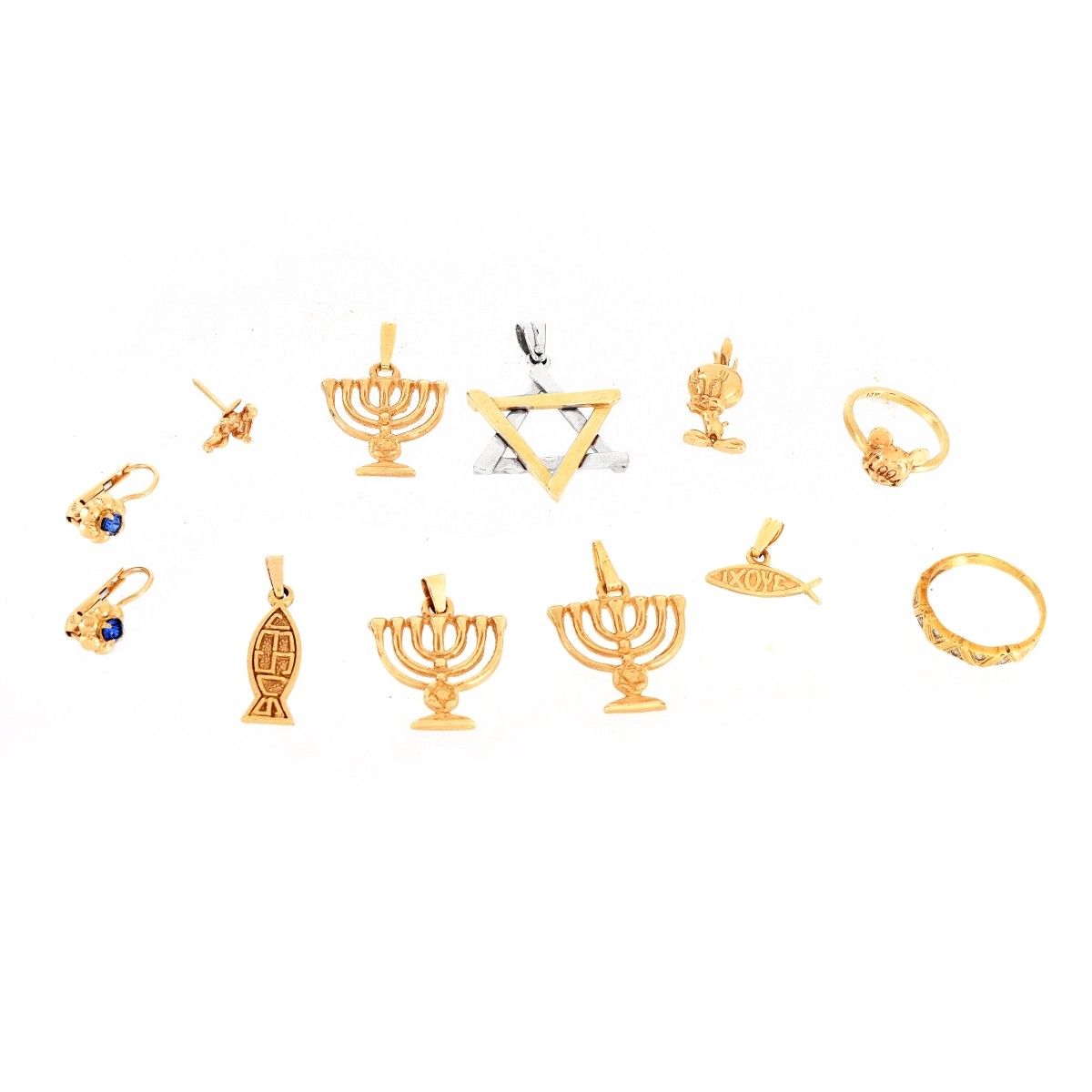 Eleven Piece 14K Jewelry Lot