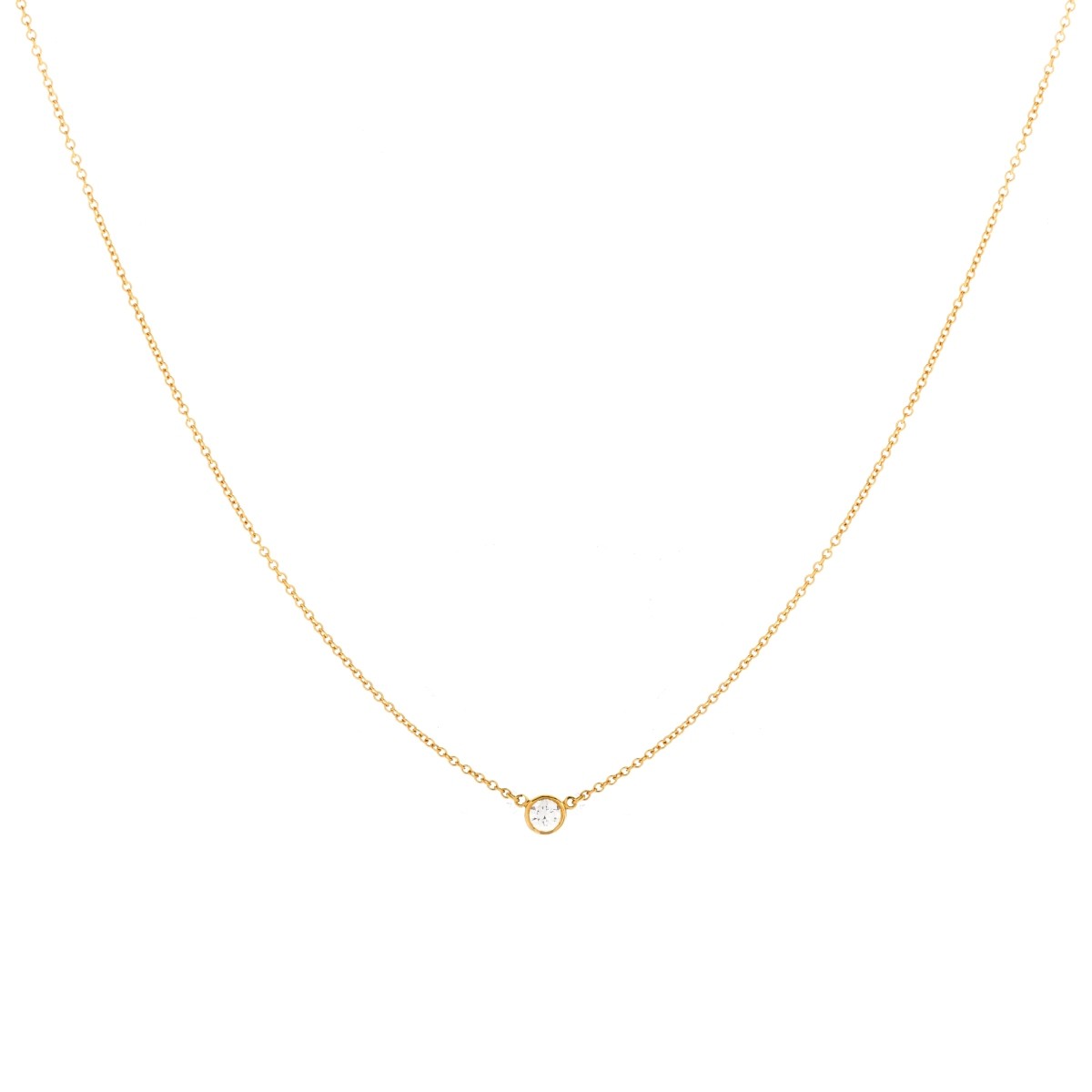 Tiffany & Co Diamond and 18K Necklace