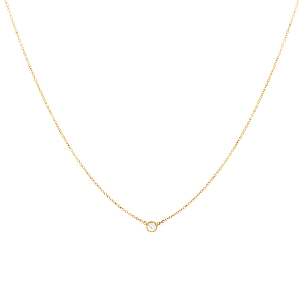 Tiffany & Co Diamond and 18K Necklace