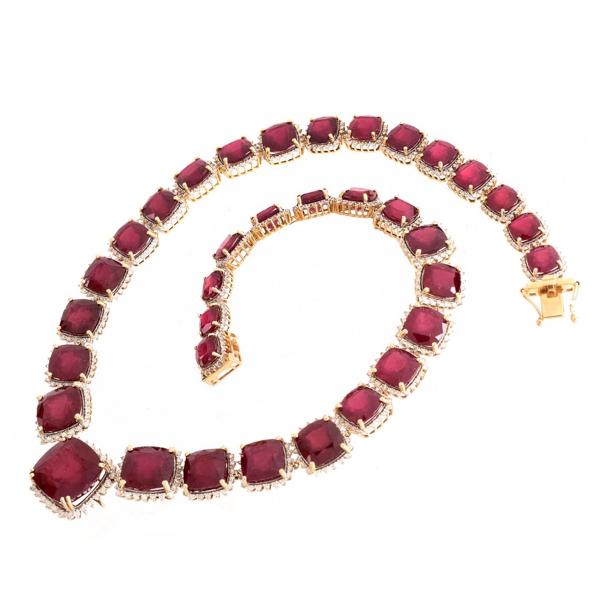 Ruby, Diamond and 14K Necklace