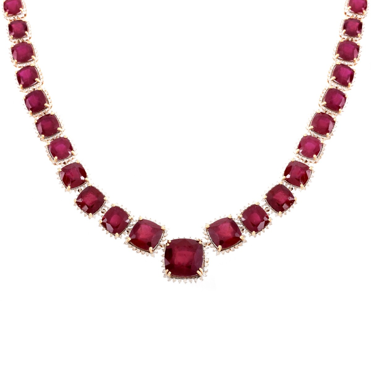 Ruby, Diamond and 14K Necklace